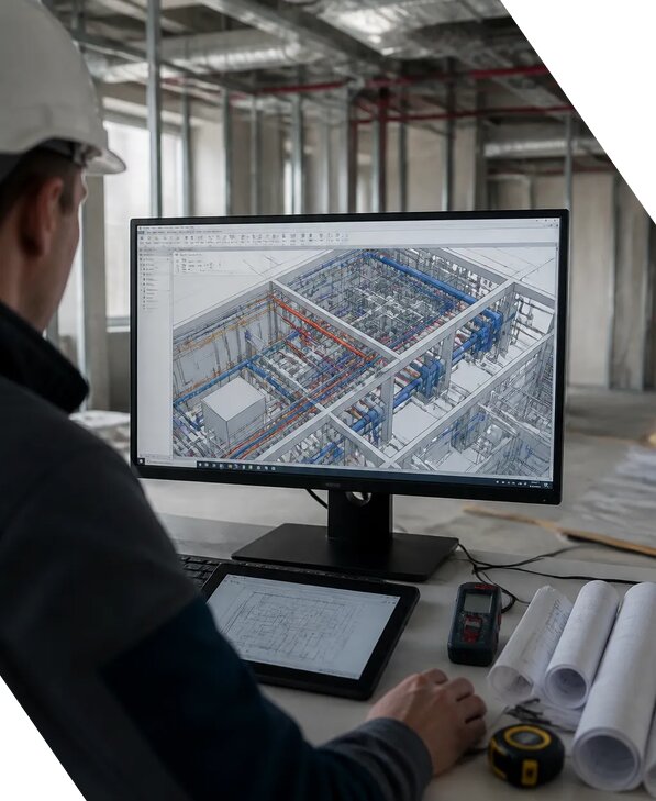 Создание BIM модели инженерных сетей для объектов в Слободской